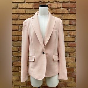 NWT Anne Klein Sea Shell Pink Waffle One-Button Blazer Jacket - Medium